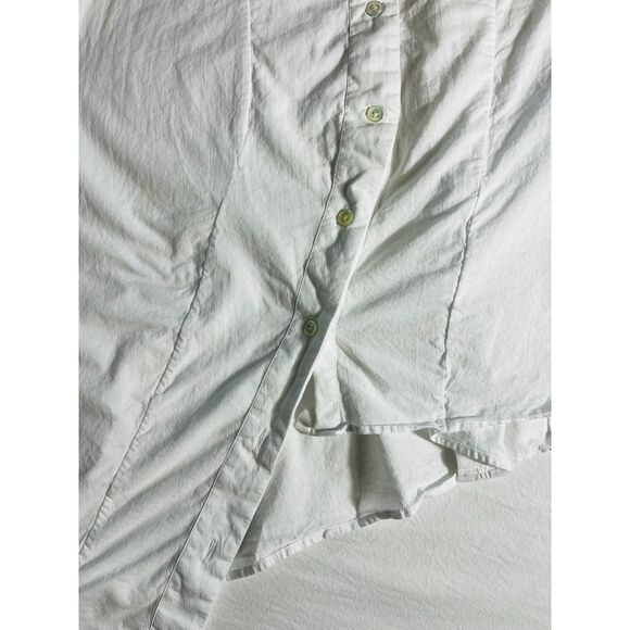 RARE Ann Demeulemeester Women's Sleeveless White Cotton Blouse Asymettrical 40 - Picture 11 of 13